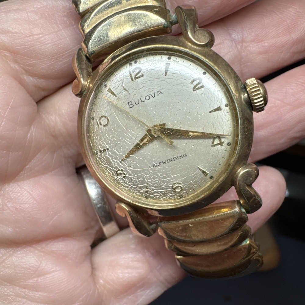 Vintage 1953 Bulova Automatic Watch - L3 Code - Fancy Scroll Lugs - RUNNING